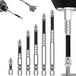【Free.ship】K5 Impact-Resistant and Non-Slip Bit,Impact Driver Bit Set,Titanium Alloy Impact Non-Slip Cross Head,High Strong Magnetic Screwdriver Drill Bit