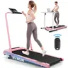 Ancheer Pink Under-Desk Treadmill Walking Pad - No-Assembly Exercise Machine, 350 lbs Capacity, Remote Control, Portable Walkpad Treadmills for Home Workout, Office Cardio Gear