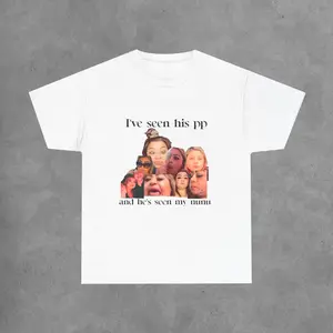 Ash Trevino "He's Seen My Nunu" Graphic T-Shirt - Fitted Short Sleeve Cotton Tee in Gothic Vintage Style