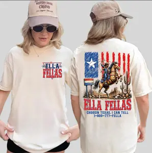 Ella Fellas Shirt, Western Country Concert Tee, Rodeo Music Fan Gift, Texas Shirt, Unisex Graphic Tee, Womenswear Menswear