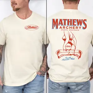 2025 Mathews Archery Sexy Girl Proudly American Made T-shirt, Archery Tactical Gear, Unisex Short Sleeve Casual