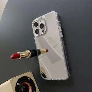 Electroplated Mirror Phone Case, 1 Count Anti-drop Cellphone Protective Case, Shockproof Mobile Phone Cover For iPhone, Accessories