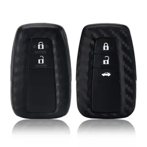For Toyota Prius Camry Corolla Avalon CHR RAV4 Land Cruiser Prado Silicone Car Key Cover Accessories Rubber Case Protector Shell Key Fob Protector