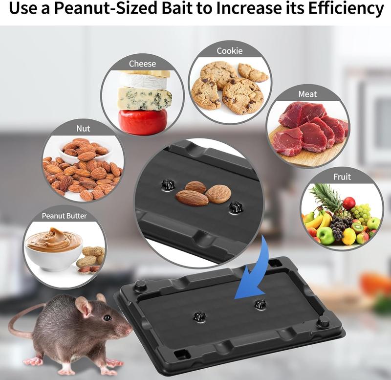 LULUCATCH Mouse & Insect Glue Traps 12 Pack Heavier Sticky Non-Toxic Glue for Small Mice & Insects Indoor Pest Control Pet Safe Easy Setup