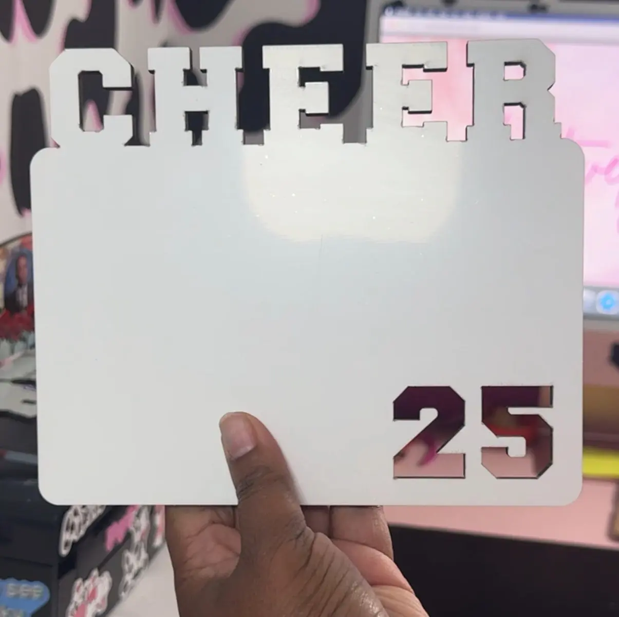 Cheer 2025 Frame Sublimation Blank| 7 inch Picture Frame| | Photo Frame| graduation gift| End of Season Gift