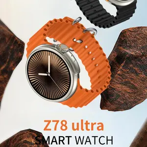 Round Smart Watch Z78 Ultra  - Make Calls Play Music 60+ Sports Modes Health Tracking for Fitness Enthusiasts Busy Professionals Daily Wear Wearable Smartphone. Monitor Wristwatch