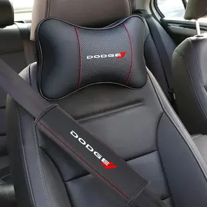 Car Seat Neck Pillow Headrest Cushion for Dodge Challenger Charger Journey RAM Durango Srt Dart, Comfortable Protection Shoulder Pads for Auto Interior, Car Accessories