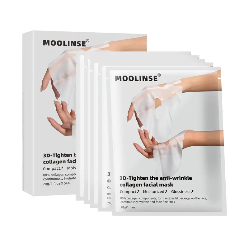 3D Tighten the Anti-Wrinkle Collagen Facial Mask - Water Locking and Deep Moisturizing, Keep Skin Hydrated and Radiant, Brighten Skin Tone Body Care