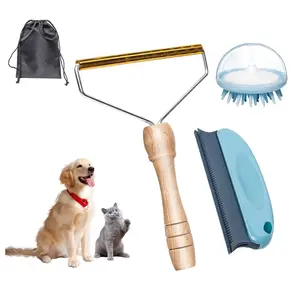 Pet Hair Remover 3 PK - Portable and Reusable for Clothes, Couch - Cat & Dog Hair Remover