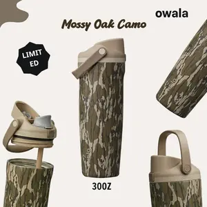 [New] Owala Mossy Oak Camo 30oz Freesip Sway Water Bottle with Built-In Straw, BPA Free, 24-hour insulation Travel Cup for Outdoor Adventures, Camping, Gift For Him