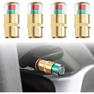 4 PCS Car Tire Pressure Monitor Valve, tire valve stem caps, car tire caps,tire pressure caps,Tire Pressure Monitor Valve Stem Cap for Medium-Sized, Small, Motorbikes, Bicycles