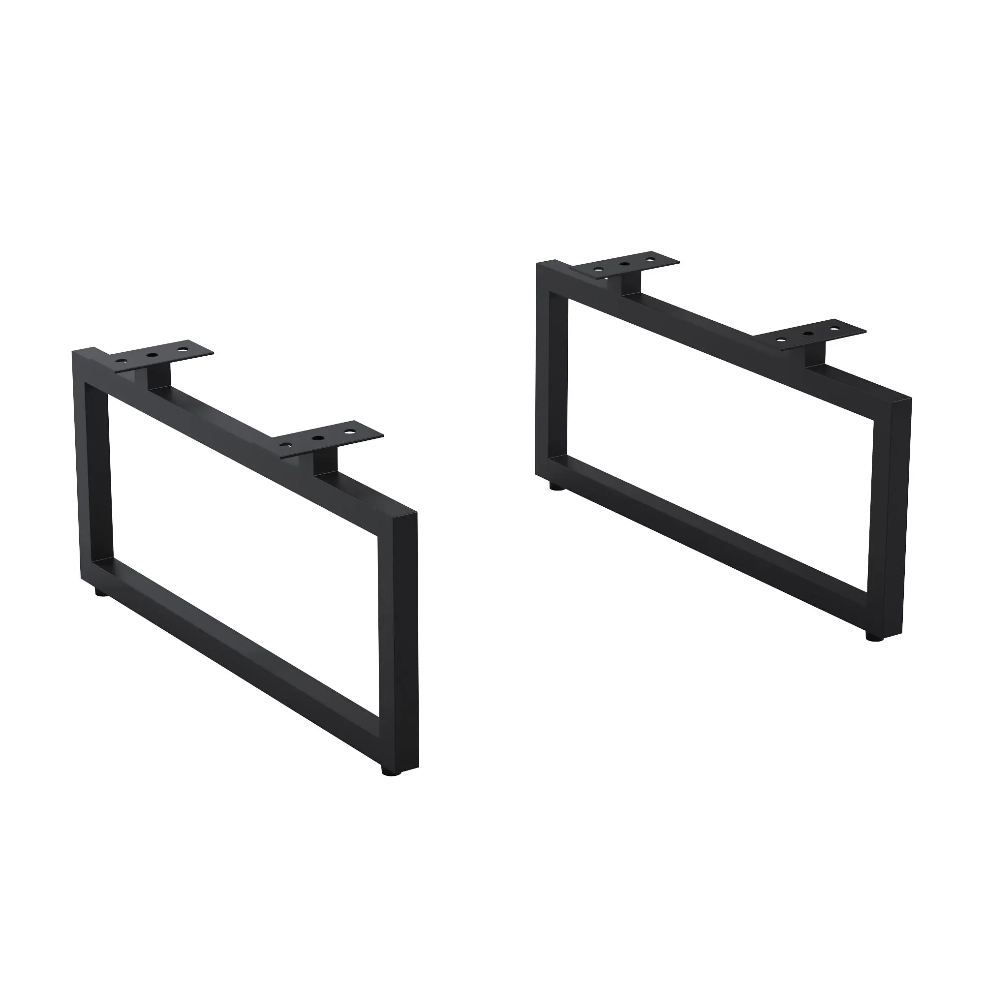 Dowell 7-7/8" Metal Furniture Legs - Rectangle, Heavy Duty, Vanity/Cabinet/Sofa/Bench, Set of 2 - 7006 007 Series