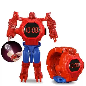 Superhero Projector Kids Digital Watch Toy Toddler Watch with 21 Anime Images Stocking Stuffer Gift for Birthday Halloween Christmas Anniversaries