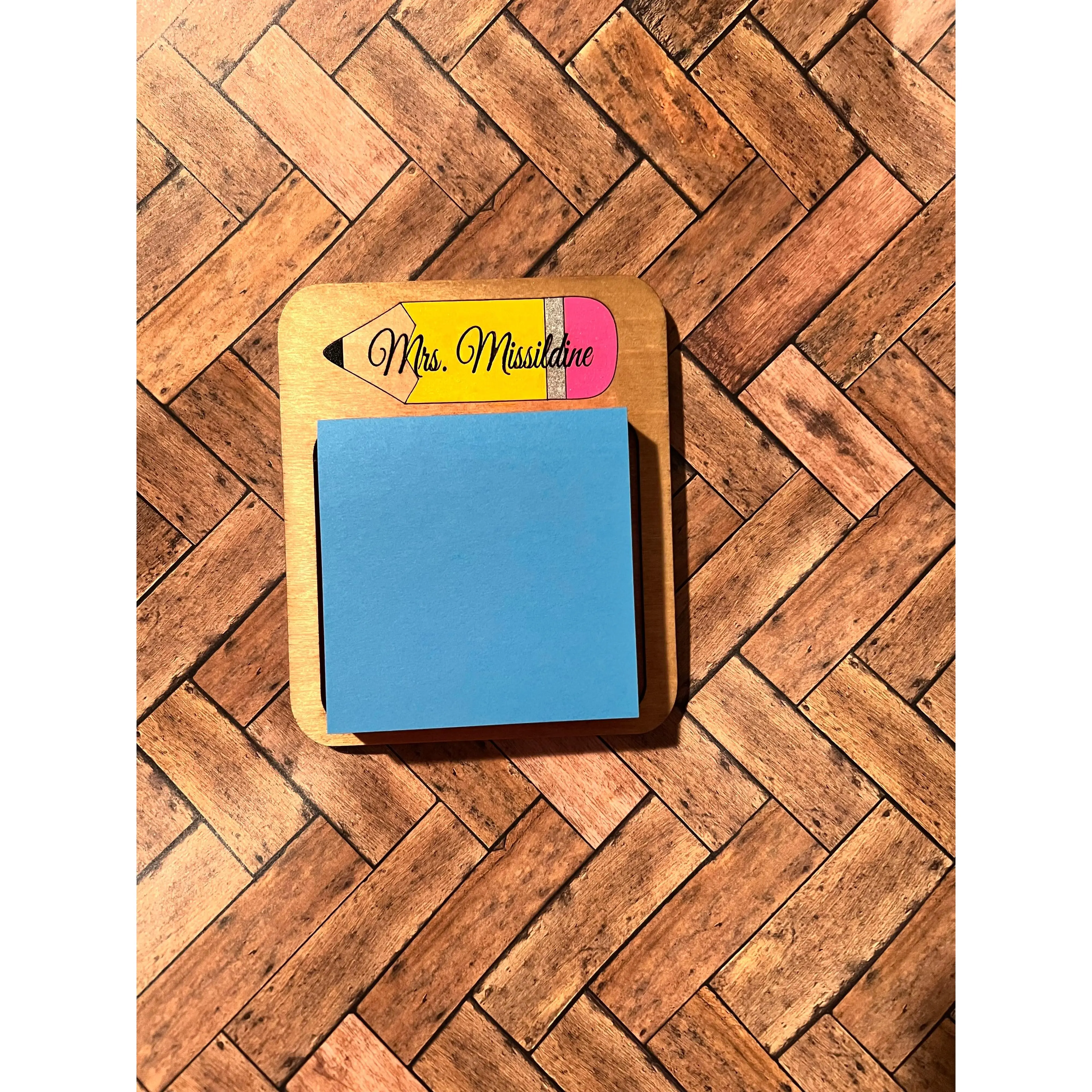 Wooden Sticky Pad Holder