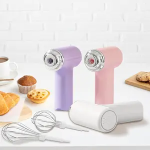 USB Rechargeable Wireless Handheld Electric Egg Beater, 1 Count Multi-functional Whisk Mixer, Portable Kitchen Mixer, Compact, Easy-to-use, and Space-saving Kitchen Appliances