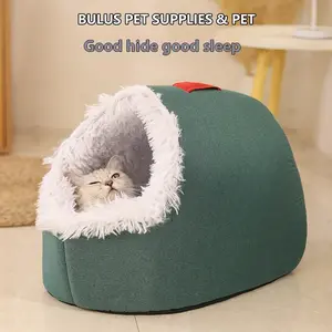 BULUS PET SUPPLIES & PET Cozy Pet Bed for Dogs and Cats Teddy Bear & Bichon Friendly Small Dog House Cat Sleeping Bag Mongolian Tent Style Cat Bed Soft Cushion for Pets Medium 40x33x30 Taille _double-sided nest pad Gift
