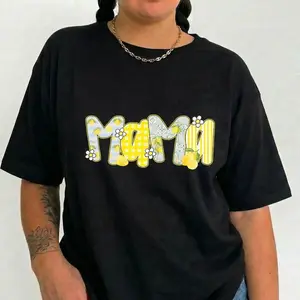 Mama Summer Shirt, Cute Mom Tee, Lemon Floral Daisy Sweatshirt, Gift Fo Mother Day Hoodie, Unisex Sweater Pullover Tee