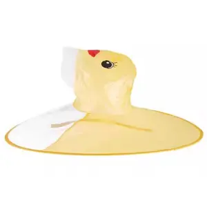 Children's UFO raincoat, small yellow duck cape-style umbrella hat, popular on TikTok, for boys and girls in kindergarten, stylish baby raincoat.