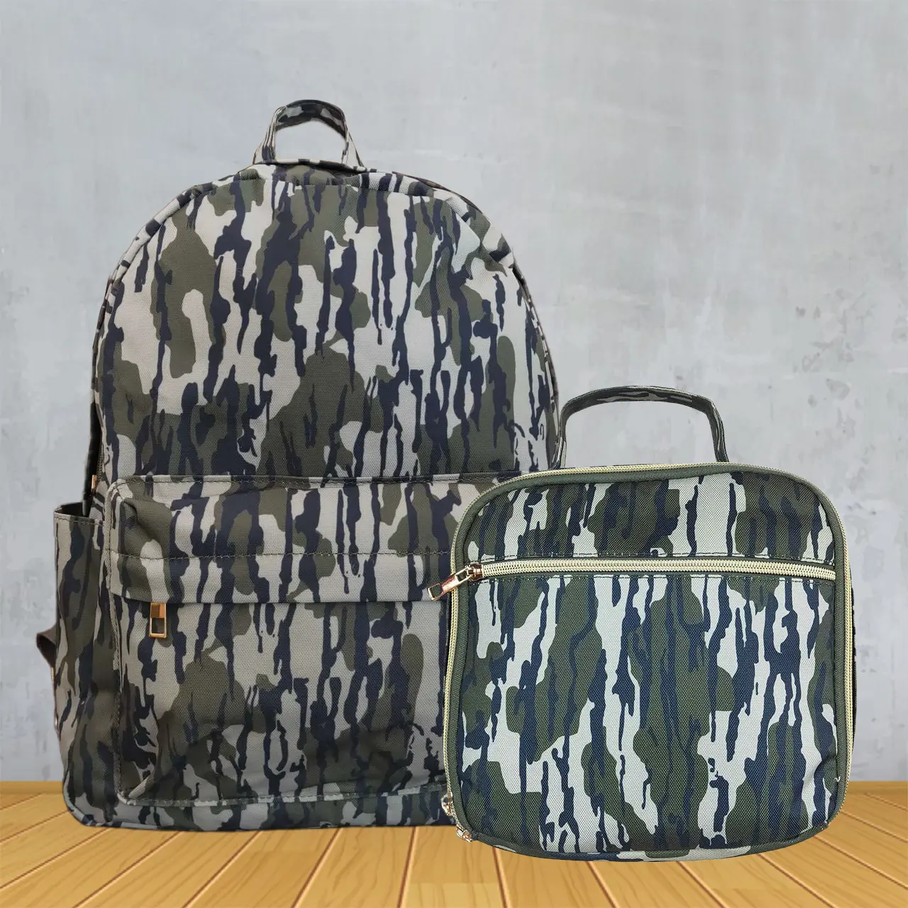 Kids' Camo Adjustable School Backpack - Bottonland Design, Country Life Hiking Bag, Back to School Books Bag, School Backpacks, Adjustable Backpack