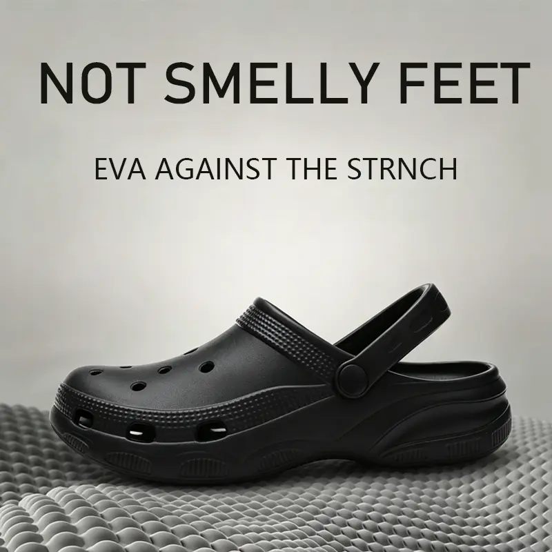 Black  shoes, household slippers, lightweight and non slip, breathable, lazy shoes, EVA material, relaxed, fashionable and atmospheric, work and university commuting shoes, men's and women's styles, summer new products.