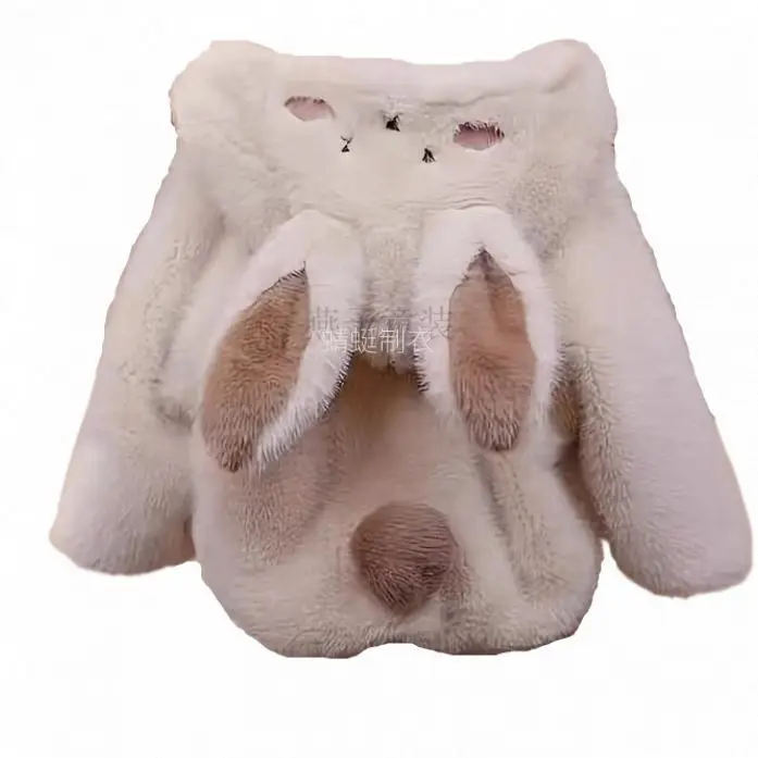 NewGirls' Winter Bunny Jacket with Hood & Rabbit Ears - Plush -Like Coat, Full-Zip Closure, Soft Fur-Like - Warm Windproof Outerwear for Baby Girls & (Hand Washable)