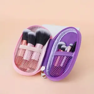10Pcs Soft Synthetic Fiber Makeup Brush Set Multifunctional Cosmetic Brushes For Daily Facial Beauty Make Up Travel Brush Set