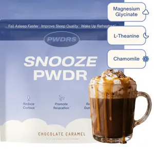 PWDRS Snooze Sleepy Time Hot Chocolate | All Natural Sleep Support | Magnesium Glycinate, L Theanine, Chamomile, Electrolytes | 20 Calories, Non GMO