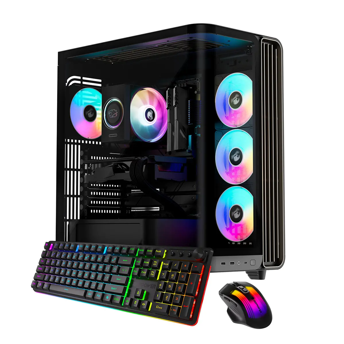 iBUYPOWER Trace TBI7N5701 Gaming Desktop Computer, Intel Core Ultra 7 265F 2.4GHz, 32GB RAM, 2TB SSD, NVIDIA GeForce RTX 5070 12GB, Windows 11 Home, Black