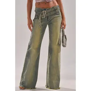 JUST LIKE THAT STRAIGHT-LEG DENIM WITH BUCKLE