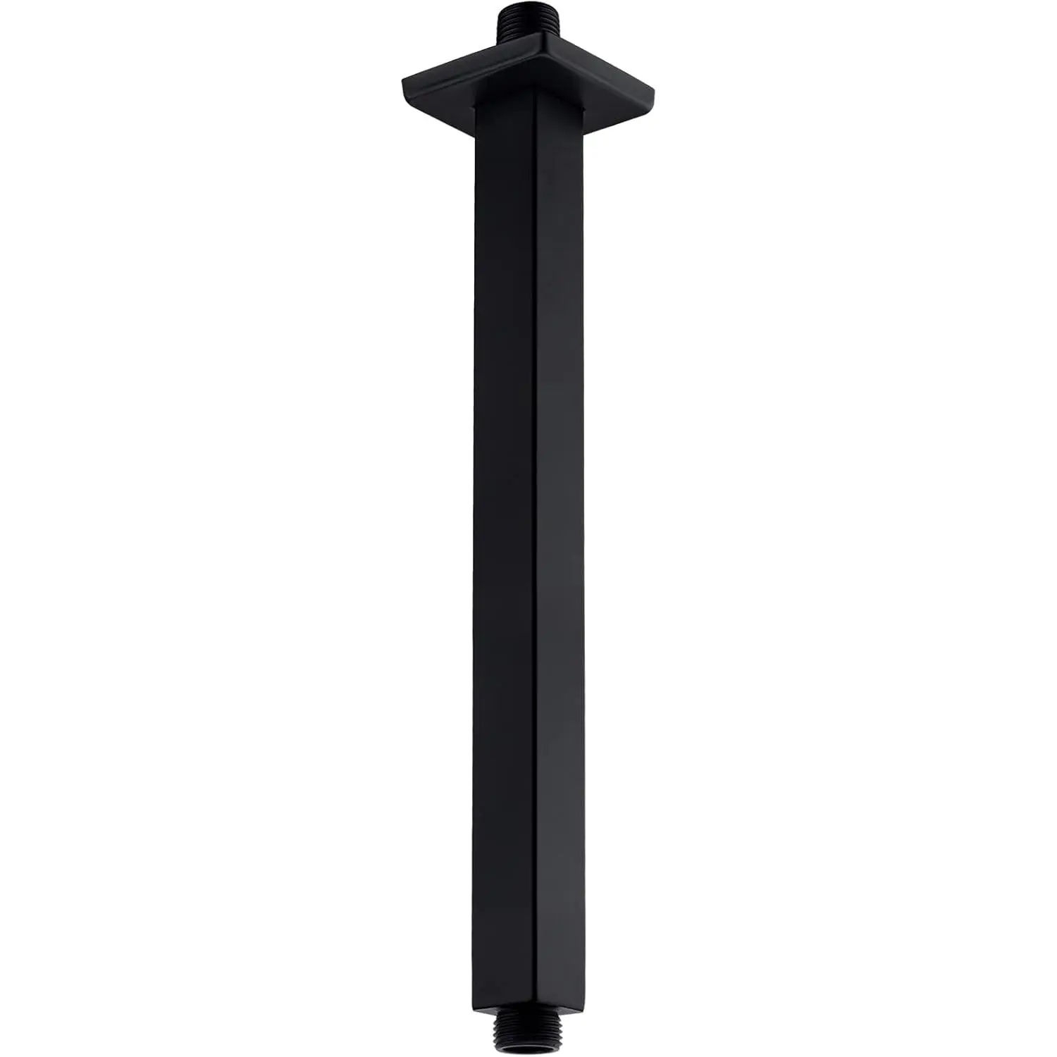 12 Inch Square Ceiling Mounted Shower Arm and Flange for Rain Shower , Matte Black