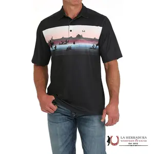 CINCH POLO BLACK SHORT SLEEVE SHIRT MTK1863044