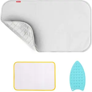 Ironing Mat Ironing Blanket,Upgraded Thick Portable Travel Ironing Pad,Isolate Heat Pad Cover for Table Top,Washer,Dryer,Countertop,Bed,Small Iron Board Mat Iron Pad for Ironing-19 x 33" (3Piece)