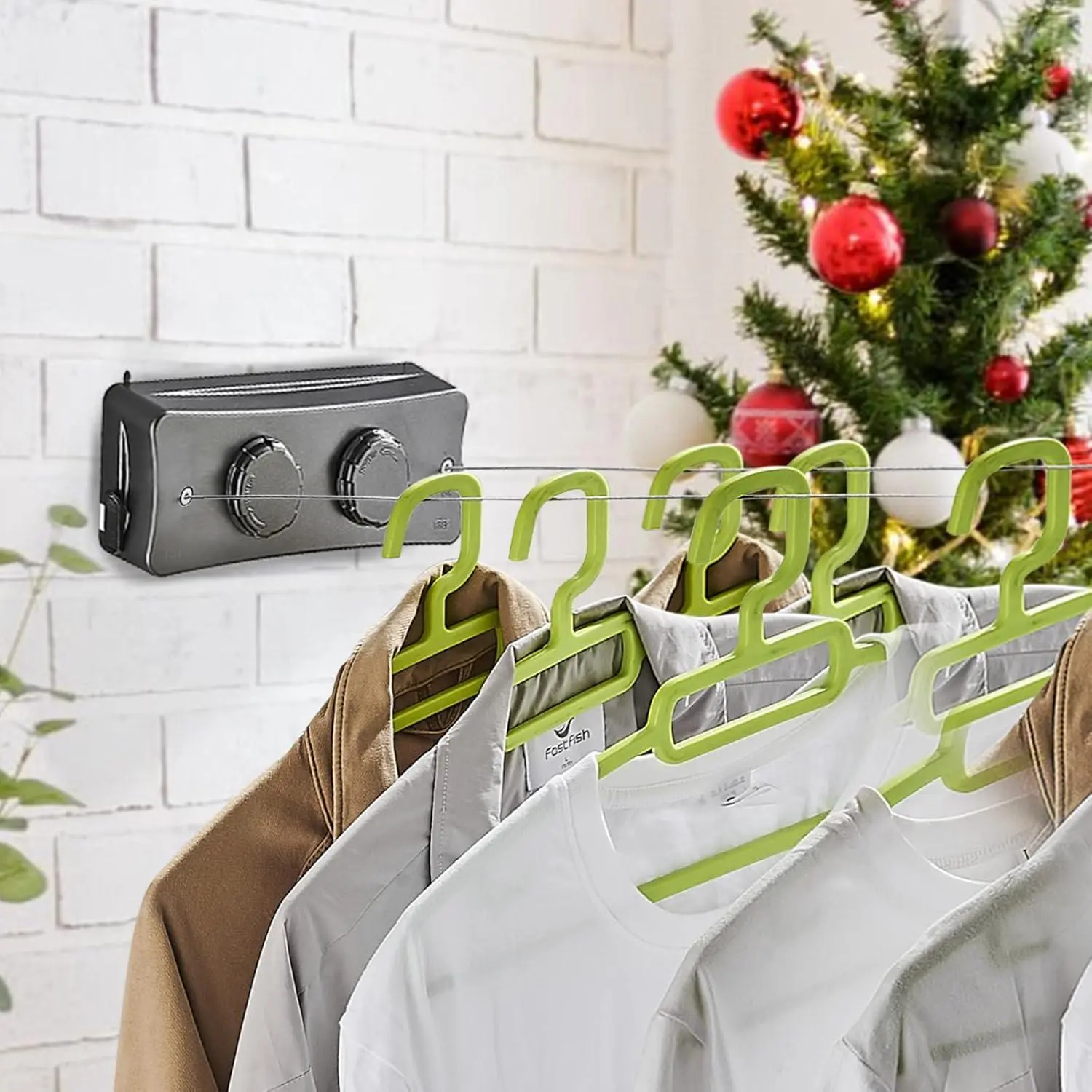 Retractable Clothesline, 1 Box Punch Free Wall Mounted Invisible Clothesline, Laundry Tools & Accessories for Home Balcony Bathroom