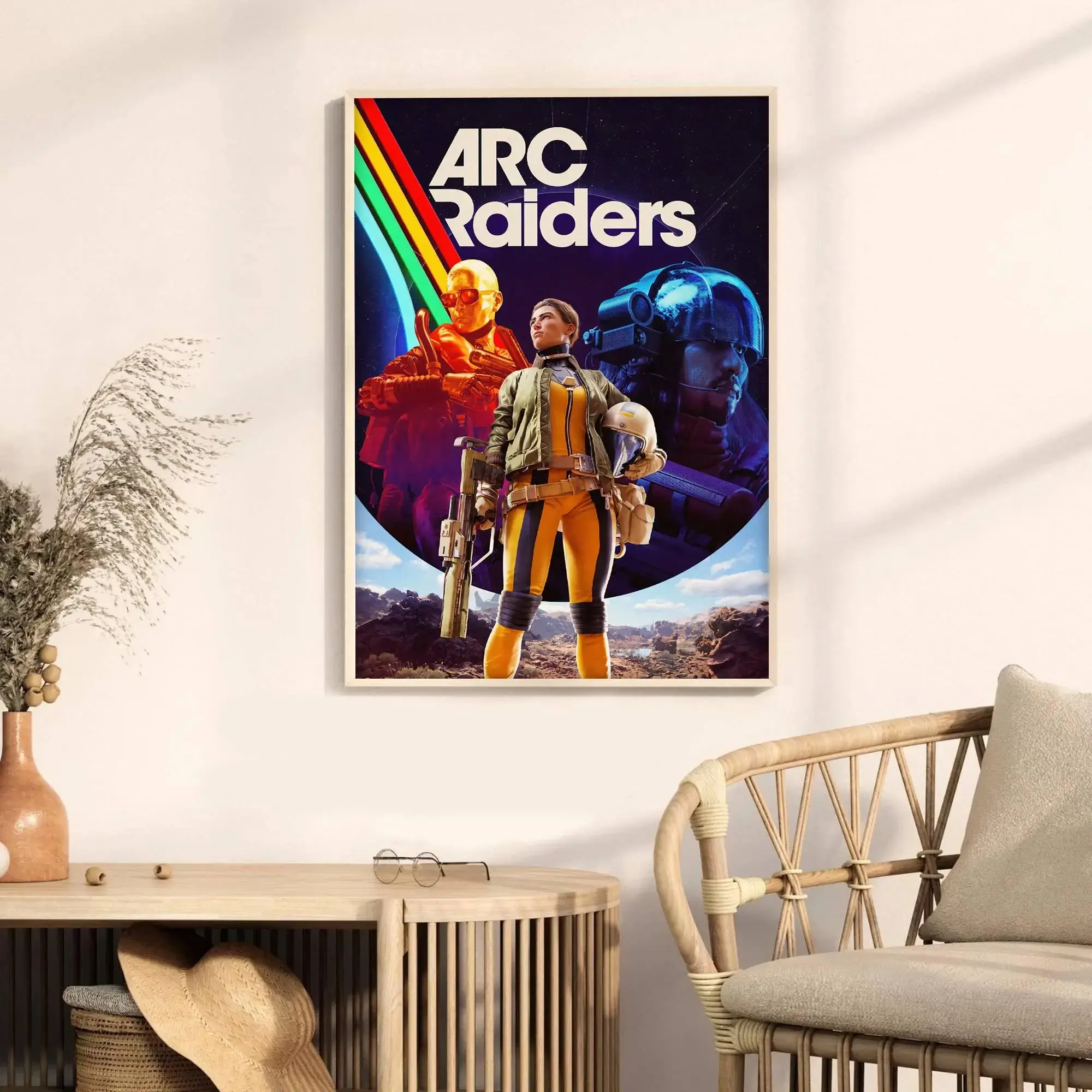 ARC Raiders Striped Poster Unframed, ARC Holic Game, Arc Survival Evolved,arc Raiders, gifts for Gamer, vintage Game Lovers Poster