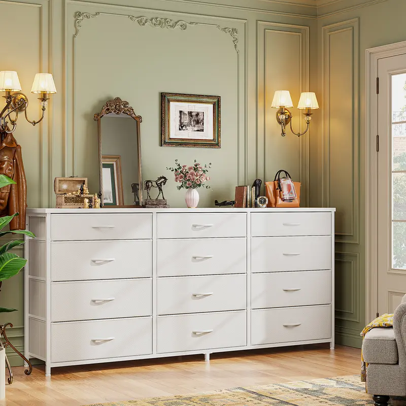 knee length dresses for ladies Snhomee Dresser with Storage Organizer Chest , 12 Drawer Dresser with Large  Capacity& Chest of Drawers with Sturdy Metal Frame，Drawer Dresser for Closet,  Entryway, Hallway – snhomee main image 1