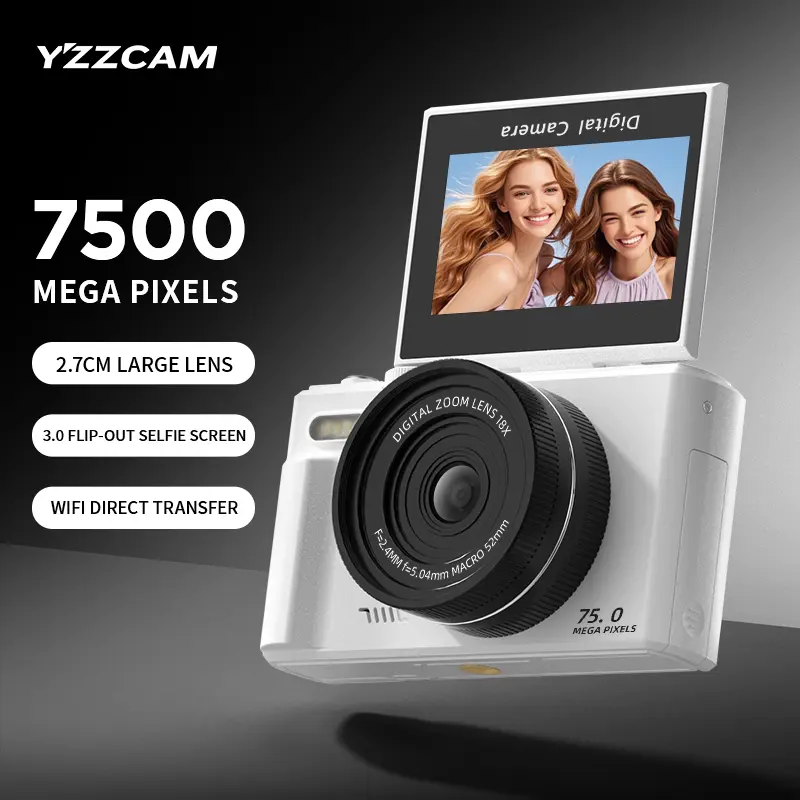 Digital Camera for Photography, 3 Inch 180° Flip Screen, 18X Digital Zoom, 32GB Micro SD Card, Ideal for Gift,Y2K,CCD,vintage