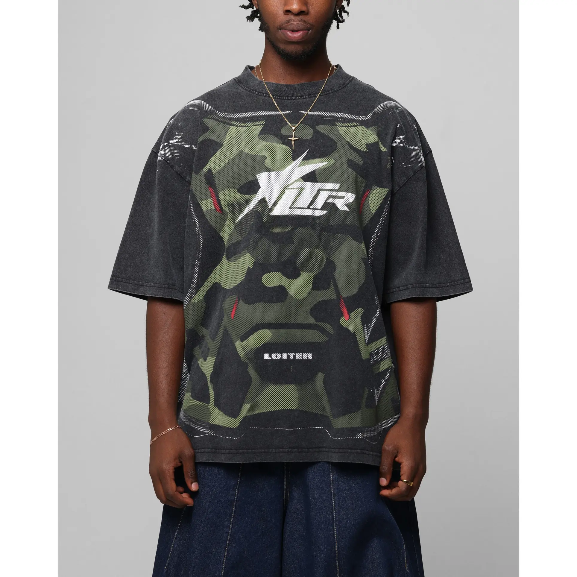 Loiter Motocross Vintage T-Shirt Vintage Black