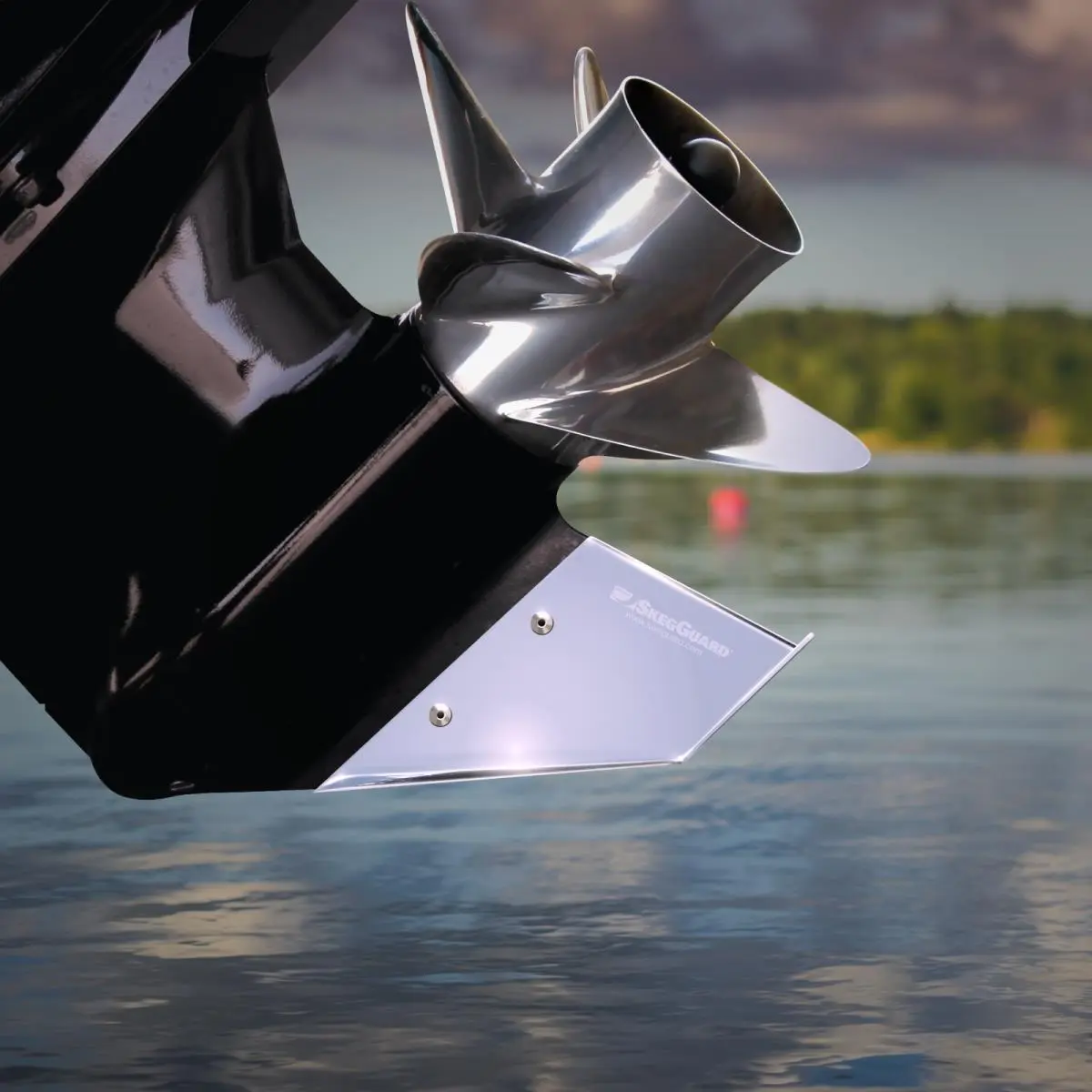 Megaware 27221 SkegGuard Skeg Protector - Marine Grade Stainless Steel Kayaking Accessory, 316 Mirror Polished, Volvo SX Single Prop 1995-2006 Fit, 3mm Thickened Lower Wear Tab, Drain Hole, 3-Year Warranty, Easy Install, Damage Prevention