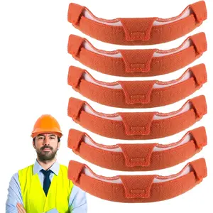 6 Pack Hard Hat Liners Washable Reusable Sweatbands Flame Retardant Cotton Hard Hat Liner Replacement Accessories Comfort Pads for Welding Construction Helmet