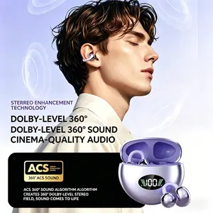 Clip-On Bluetooth-compatible Earbuds, New TWS Wireless Headphones, Lightweight Open Design, Sports Ready, Mic & Touch Control, Bass Boost, iOS Android Compatible