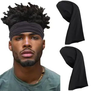 2-Piece Dreadlock Cap Tube Locs Night Cap Elastic Dreadlock Tube Sock for Full Cover Hair - Stretchy Unisex Headbands