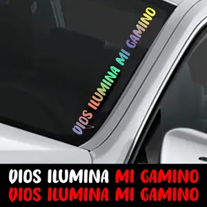 1PC 60x4.5CM Spanish Car Stickers, Car Decals, Safe Travel Theme, Waterproof Vehicle Modification Decoration, Suitable for Car Front Windshield, Window, Universal Car Sticker, Car Decorative Sticker, Decal For Cars