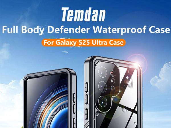 Temdan Designed for Samsung Galaxy S26 Ultra/S26 Plus /S26 Case Waterproof, Built-in Lens & Screen Protector Military Shockproof Dropproof IP68 Underwater Full Body Phone Case-Black (2026)
