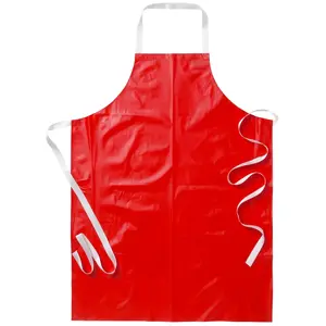 1338 Plastic apron - Red