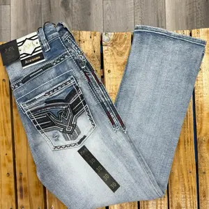 Denim western jeans bootcut for men menswear pants