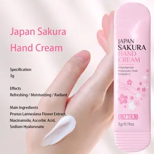 Travel Size 3g Mini Hand Cream, Cherry Blossom/milk/vitamin C Scents, Compact Portable, Long-Lasting Moisturizing, Fall/winter Hydrating