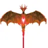 Unisex Lifelike Dragon Pre-Assembled Kite for Adults & 5+ Years, 330ft Kite String with Ergonomic Handle, Rip-Stop Nylon Resists Tears, Reinforced Fiberglass Rods, High-Resolution Graphics, Weather-Resistant Easy-Fly Toy for Beach, Park