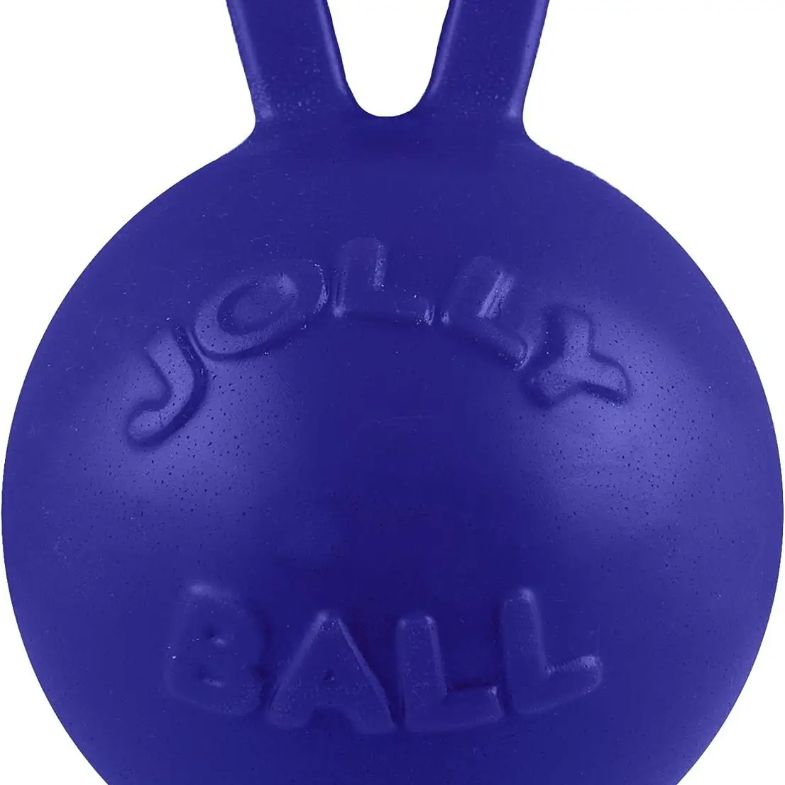 Jolly Pets Tug-n-Toss Dog Toy Ball with Handle 8 Inches Large Blue Interactive Durable Chew Toy Made in USA