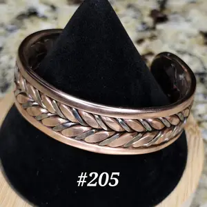 205 - Pure Copper SS 6" x 3/4"   Hand-Woven Cuff Bracelet – Handmade Artisan Jewelry – Unisex – Gift Ready