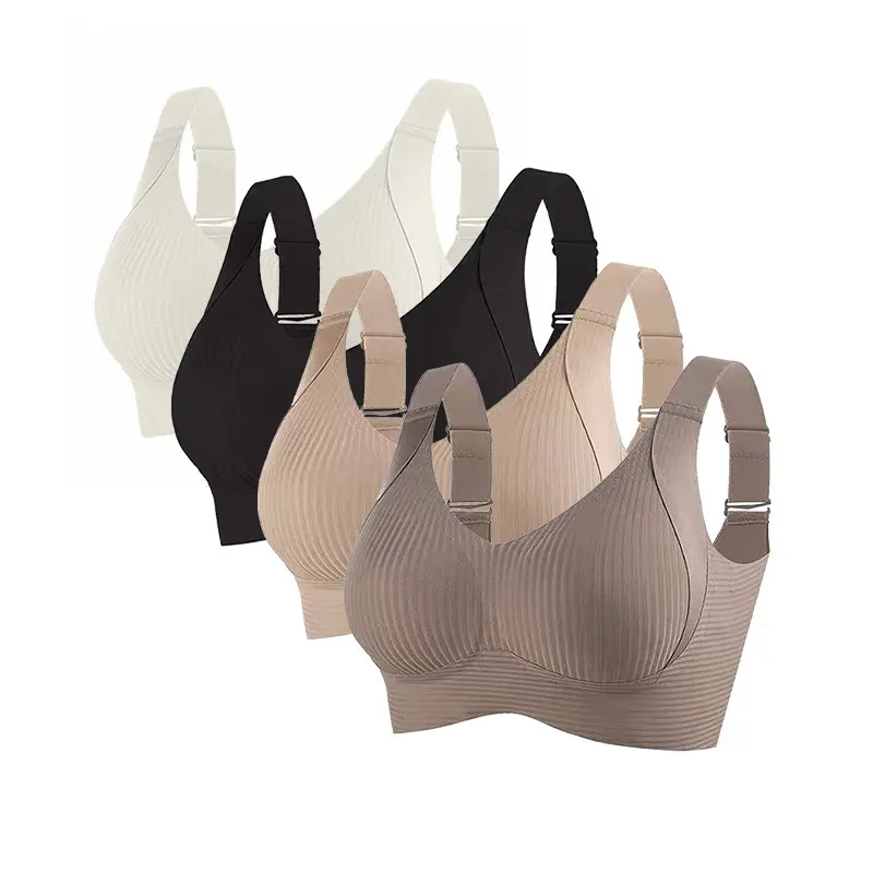 Women's Solid Wireless Bra, ComfortableBreathable Push Up Bra, Softness Lightweight,Lingerie for All Seasons, Pushbra